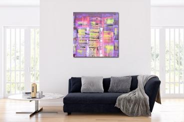Modern abstract palette knife hand painted - 1424